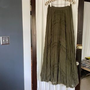 FP One Pintuck Tassel Maxi Skirt